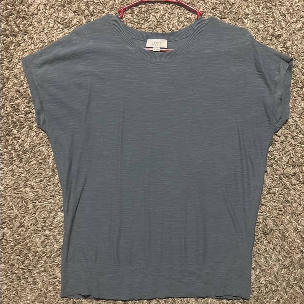 LOFT Gray Dolman Sleeve Boxy T-Shirt